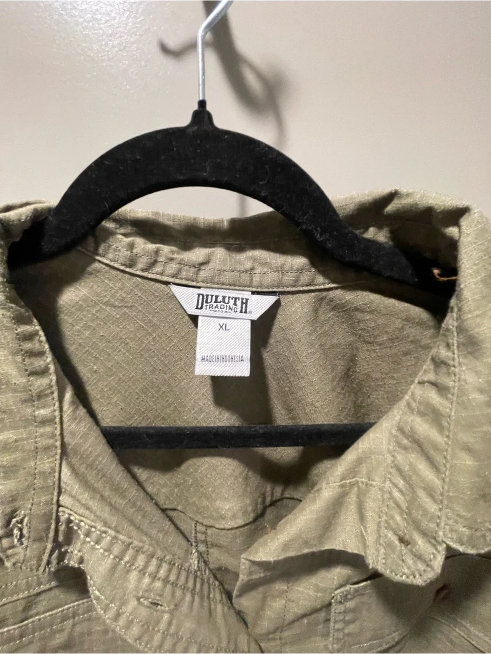 Duluth Trading Co Olive Green Utility Jacket Dress